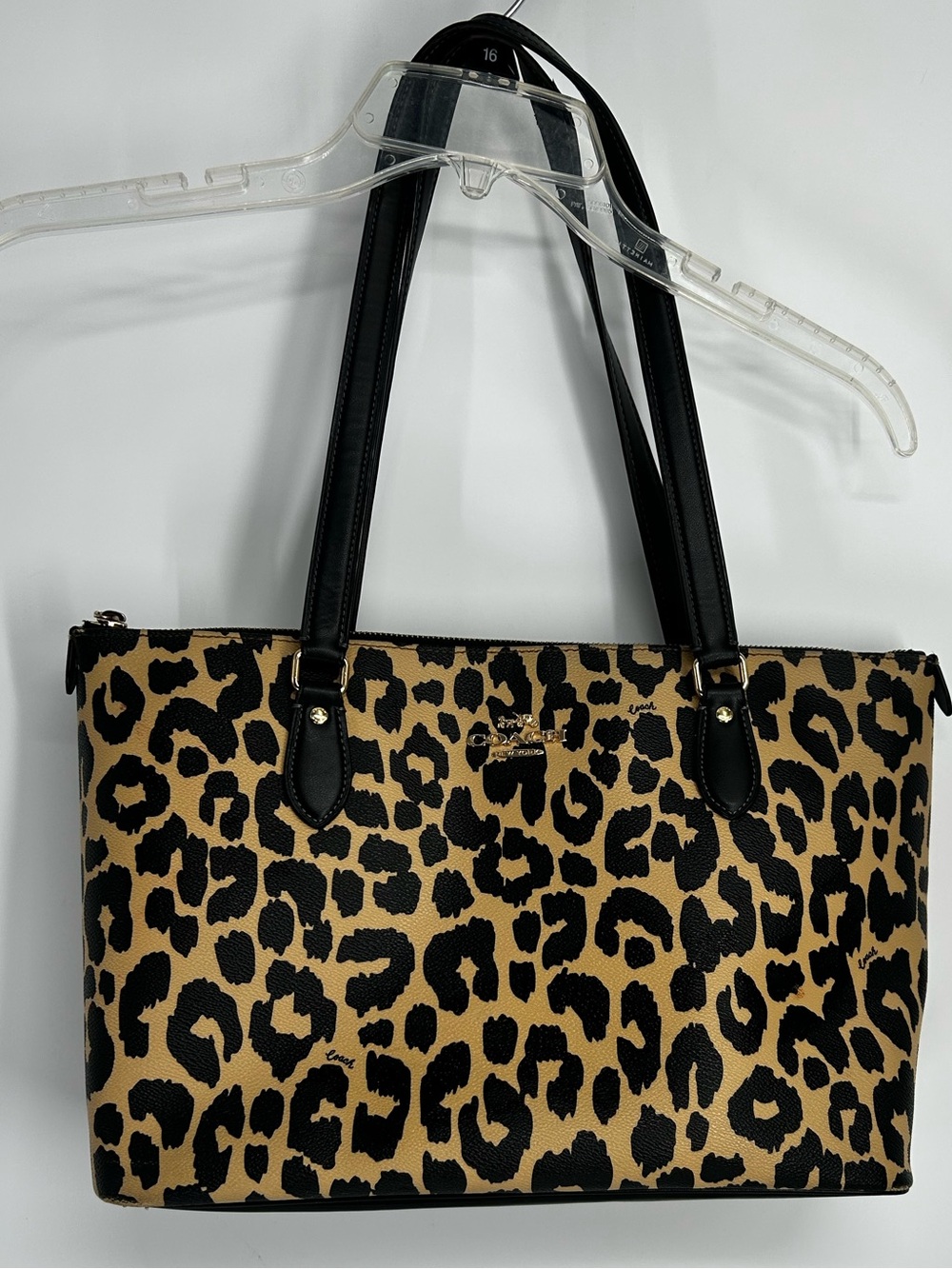 Coach Coated Canvas City Tote Bag With Leopard Print CY347 Leopard Multi